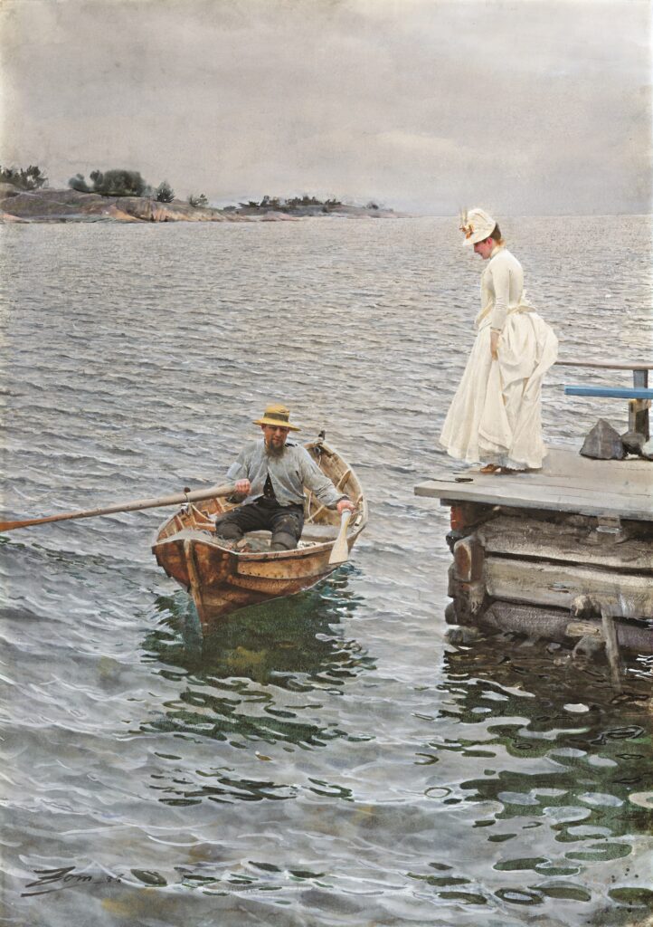 Anders Zorn. Placer de verano, 1886. Colección particular