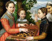 Sofonisba Anguissola. La partida de ajedrez, 1555