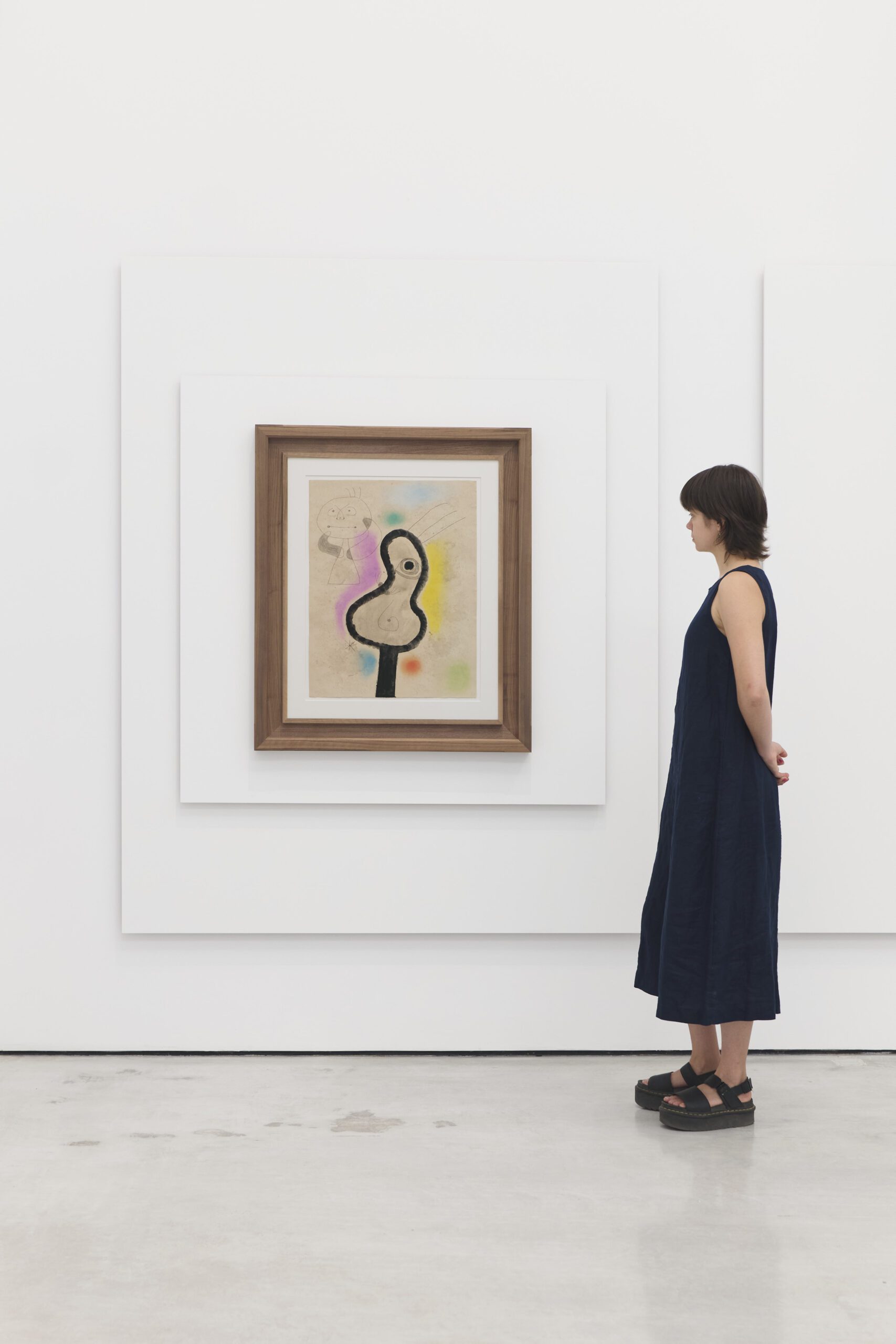 Vista de la exposición "Joan Miró / presencia del negro". Galería Cayón. © Successió Miró, 2025