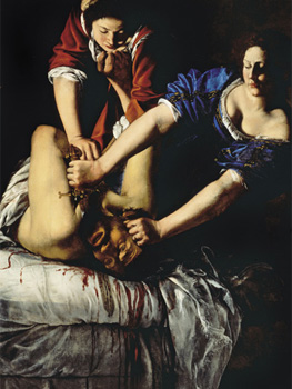 Artemisia Gentileschi. Judith decapitando a Holofernes. Museo di Capodimonte, Nápoles