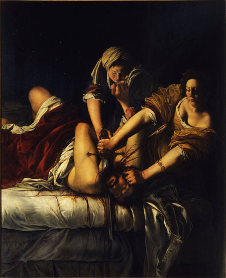 Artemisia Gentileschi. Judit decapitando a Holofernes