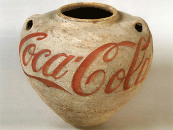 Ai Weiwei. Han dinaty urn with Coca-Cola logo