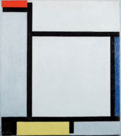Piet Mondrian. Composición con rojo, azul, negro, amarillo y gris, 1921. Kunstmuseum den Haag