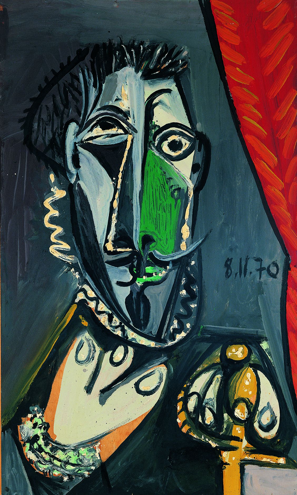 Pablo Picasso. Busto de hombre, Mougins, 1970. Fundación Almine y Bernard Ruiz-Picasso para el Arte. Sucesión Pablo Picasso, VEGAP, Madrid 2021 