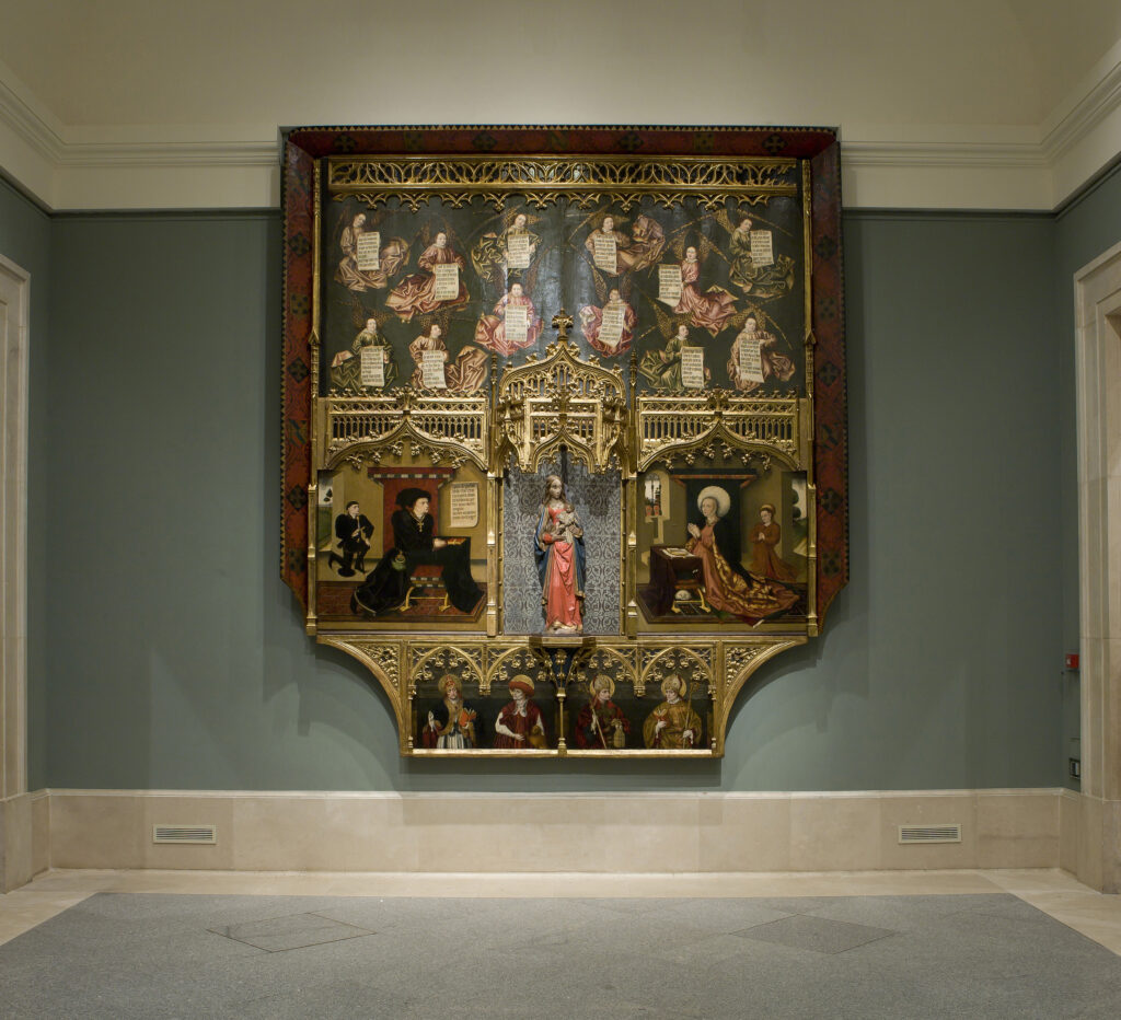 Jorge Inglés. Retablo de los Gozos de Santa María. Depositado en el Museo del Prado por don Íñigo de Arteaga, duque del Infantado