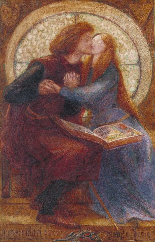 Dante Gabriel Rossetti. Paolo and Francesca da Rimini (detalle), 1855. © Tate