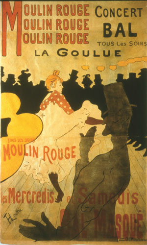 Henri de Toulouse-Lautrec, Moulin Rouge, La Goulue, 1891. Litografía, Colección particular
