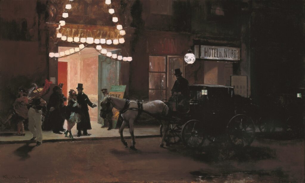 Raimundo de Madrazo. Salida del baile de máscaras, hacia 1867. Colección Carmen Thyssen Bornemisza en préstamo gratuito al Museo Carmen Thyssen de Málaga