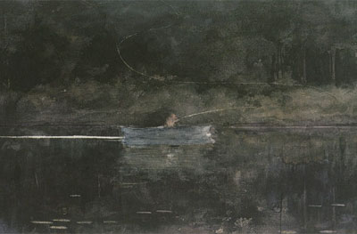 Winslow Homer. Casting, A Rise, 1889