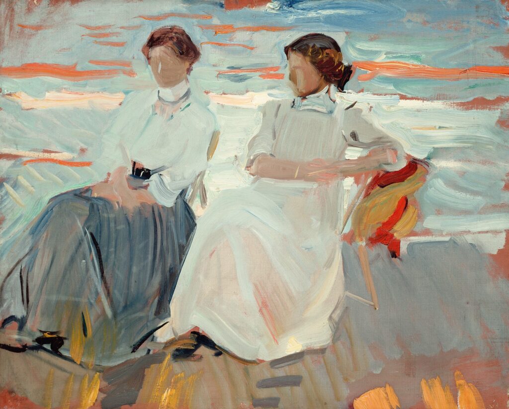 Sorolla. Clotilde y María en la playa, 1908. Museo Sorolla