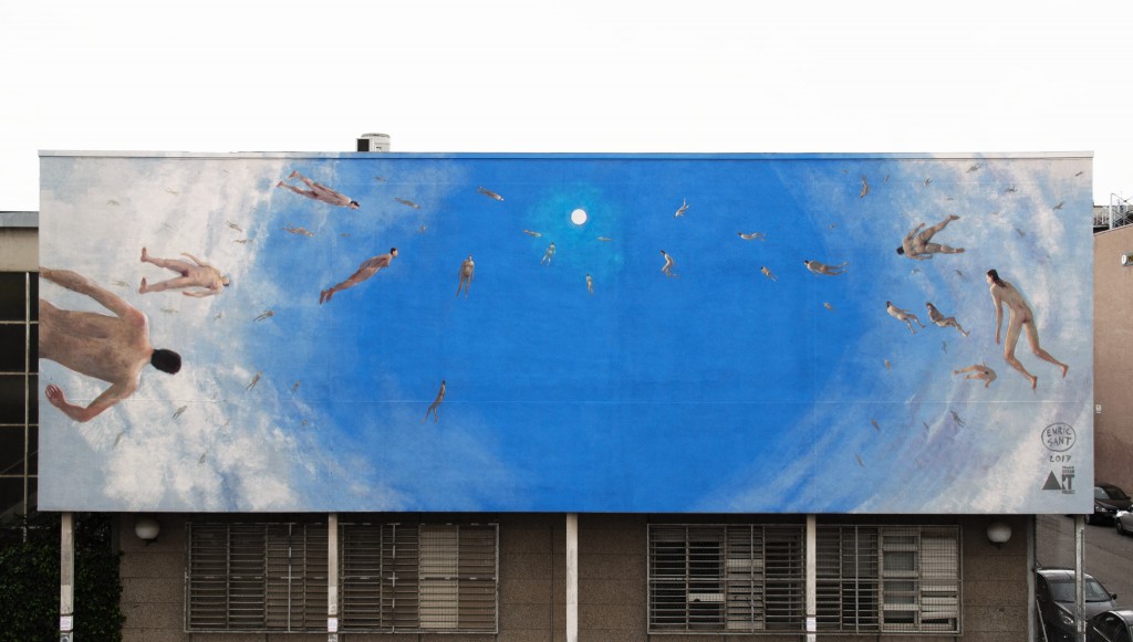 Enric Sant. Mural para Tuenti Urban Art Project. Universidad de Barcelona
