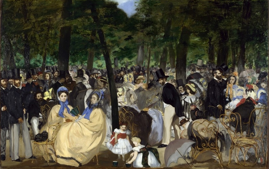 Manet. Concierto en las Tullerías, 1862. National Portrait Gallery, Londres