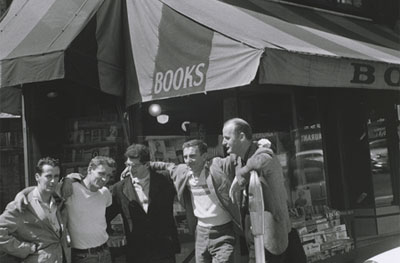 Allen Ginsberg. Bob Donlon, Neal Cassady, myself in black corduroy jacket..., 1956