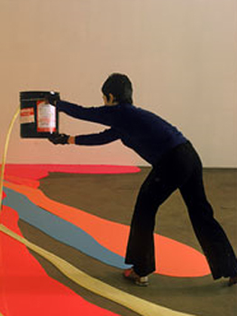 Lynda Benglis. Fling, Dribble, and Drip February 27, 1970. Cortesía de la artista y de Cheim & Read, Nueva York