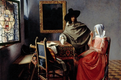 Jan Vermeer. La copa de vino.  Gemäldegalerie,SMB / Jörg P. Anders