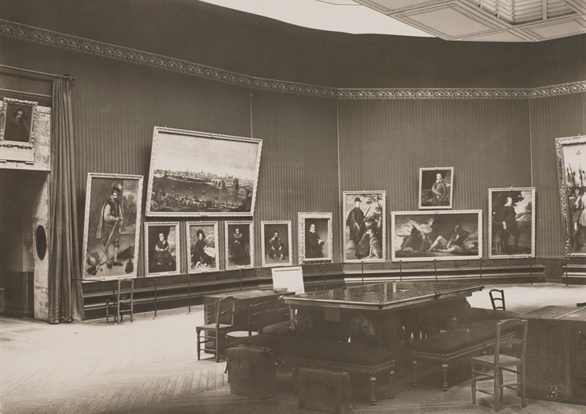 José Lacoste y Borde. Museo del Prado, vista de la sala de Velázquez, 1900-1907. Museo Nacional del Prado