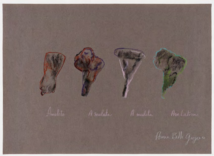Anna Bella Geiger. Amuleto, A mulata, A muleta, Am. Latina, 1977. Colección de Isabella Hutchinson. Cortesía de Henrique Faria, Nueva York