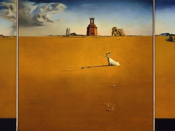 Salvador Dalí. Landscape with a Girl Skipping, 1936