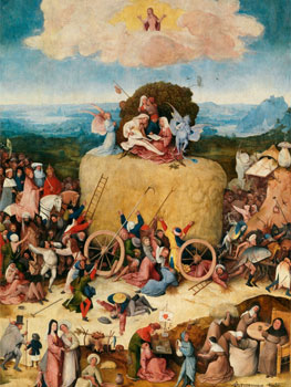 El Bosco. El carro de heno, 1515