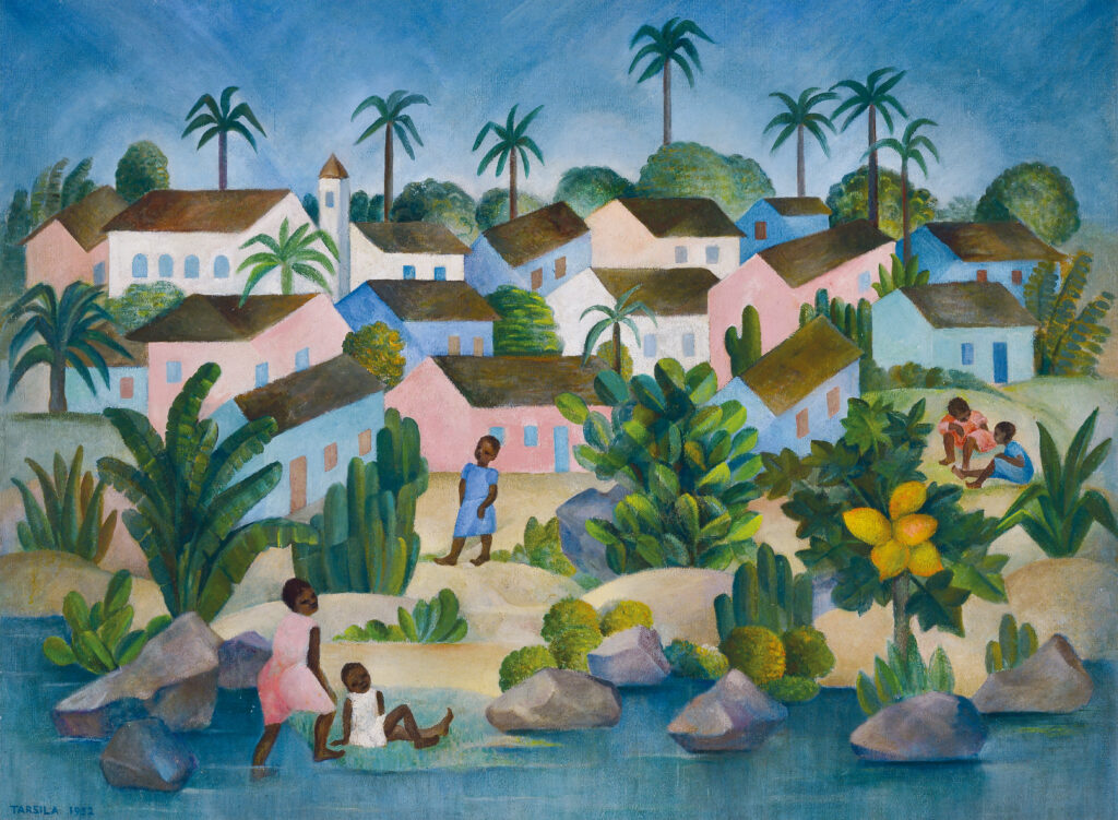 Tarsila do Amaral. Povoação I, 1952. Colección Airton Queiroz, Fortaleza