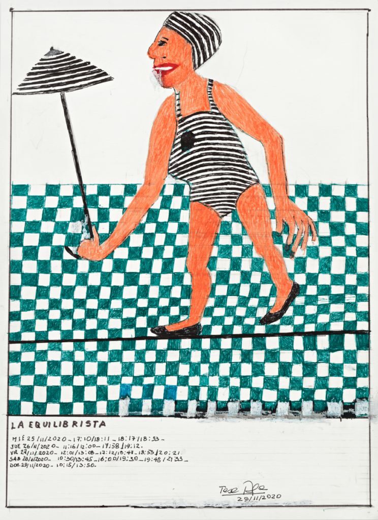 Teresa Bunga. Untitled (La equilibrista), 2020. Cortesía de Galerie Barbara Thumm, Berlín