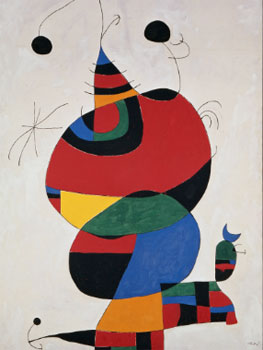 Joan Miró. Mujer, pájaro, estrella (Homenaje a Pablo Picasso), 1973. Museo Nacional Centro de Arte Reina Sofía