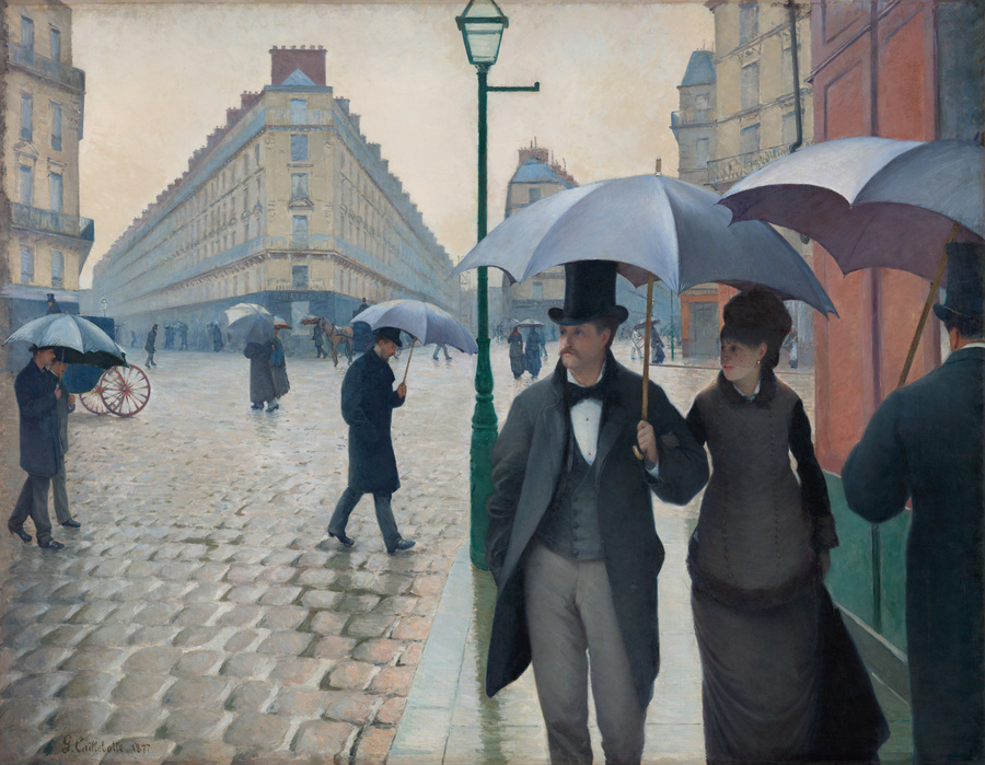 Gustave Caillebotte. Rue de Paris, temps de pluie, 1877. The Art Institute of Chicago