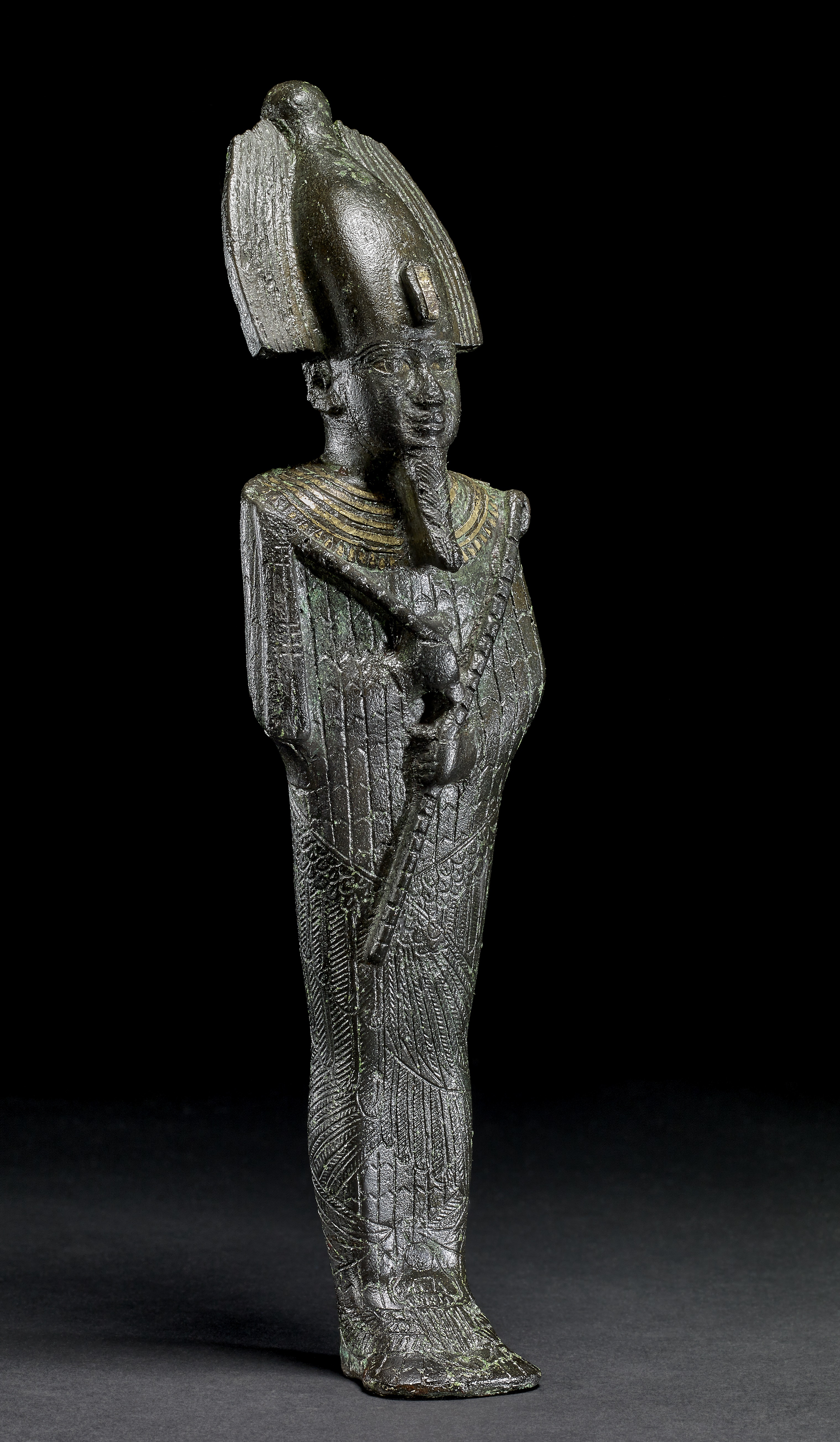 Figura de Osiris. Procedencia desconocida. Baja Época o Dinastía Ptolemaica, 664-30 a. C. Bronce. Trustees of the British Museum