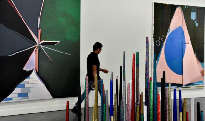 Vista de la exposición "La pintura, un reto permanente" en CaixaForum Barcelona