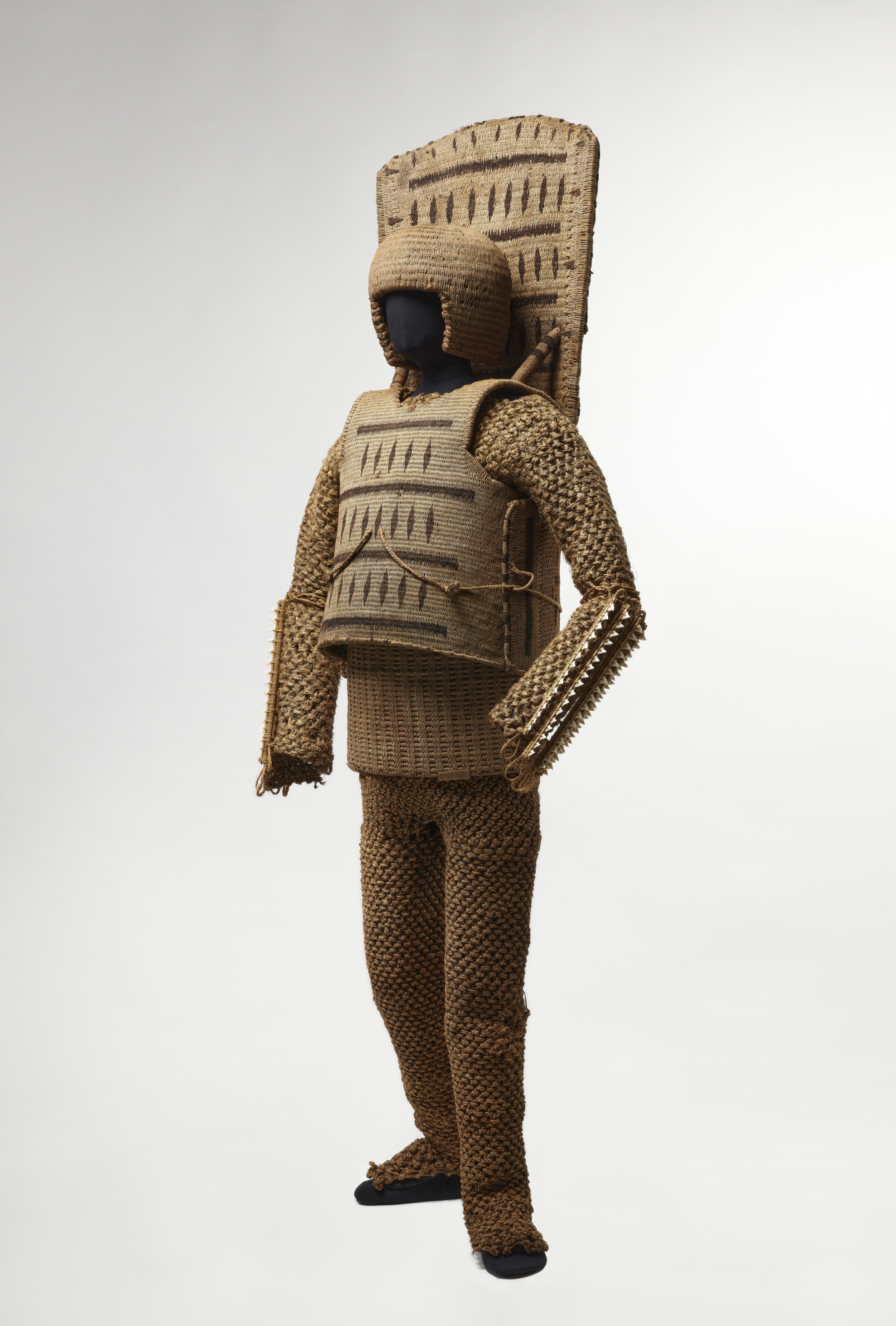 Armadura completa de fibra de coco de Kiribati, 1800-1900. © The Trustess of the British Museum