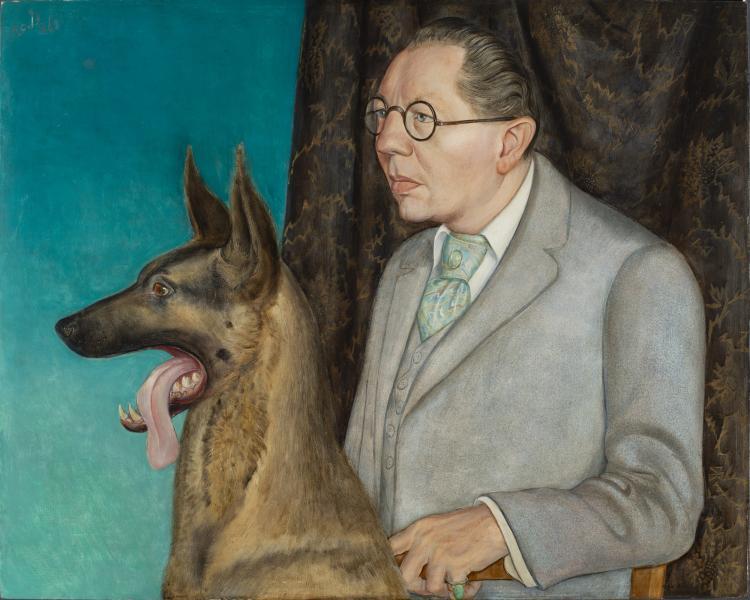 Otto Dix. Hugo Erfurth con perro, 1926. © Museo Nacional Thyssen-Bornemisza. Madrid