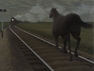 Alex Colville. Horse and Train, 1954
