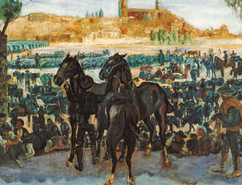 Francisco Iturrino. Feria de ganado en Salamanca, hacia 1898. © Colección Carmen Thyssen-Bornemisza