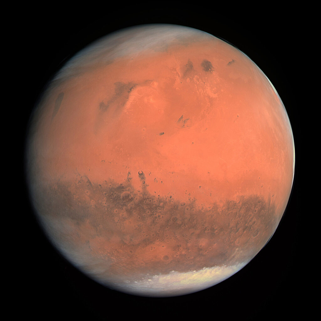 Imagen del auténtico color de Marte, realizada en febrero de 2007 por el instrumento OSIRIS de la sonda espacial Rosetta. © ESA-Agencia Espacial Europea
