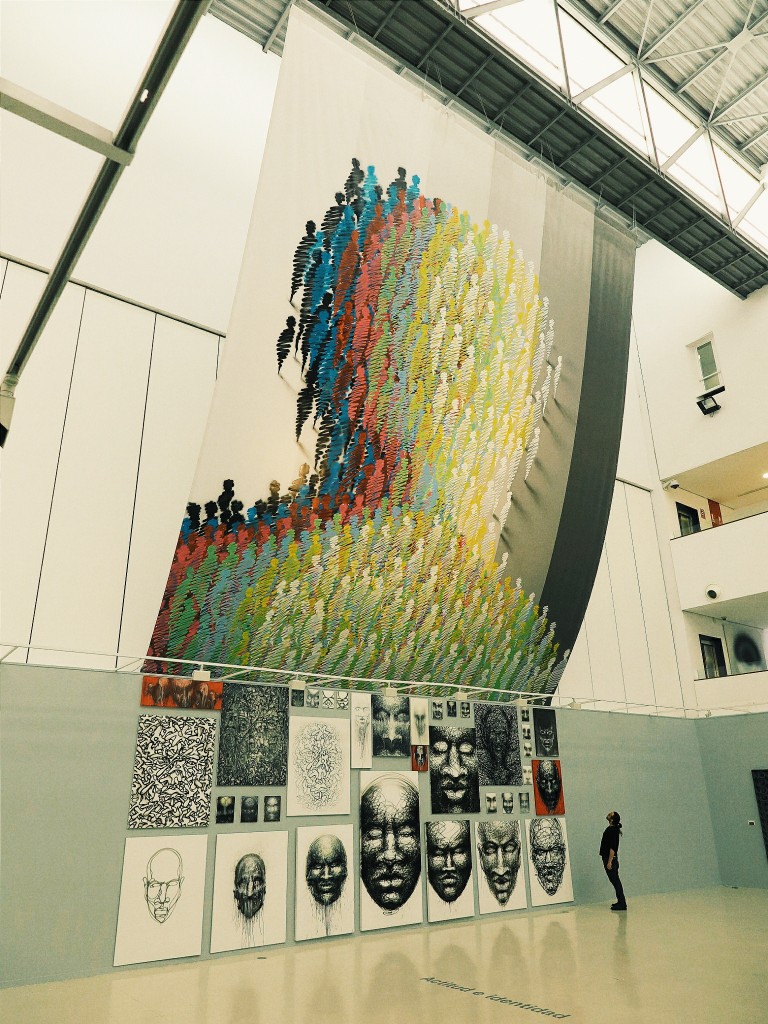 Suso33. Tiempo de Exposición (2014). El gran mural de colores de ausencias. Foto: Luis Marino