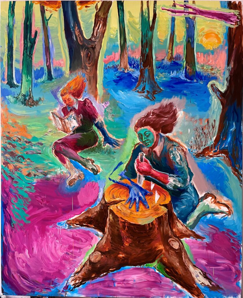 Juana González. Árboles, lectura y juegos, 2025