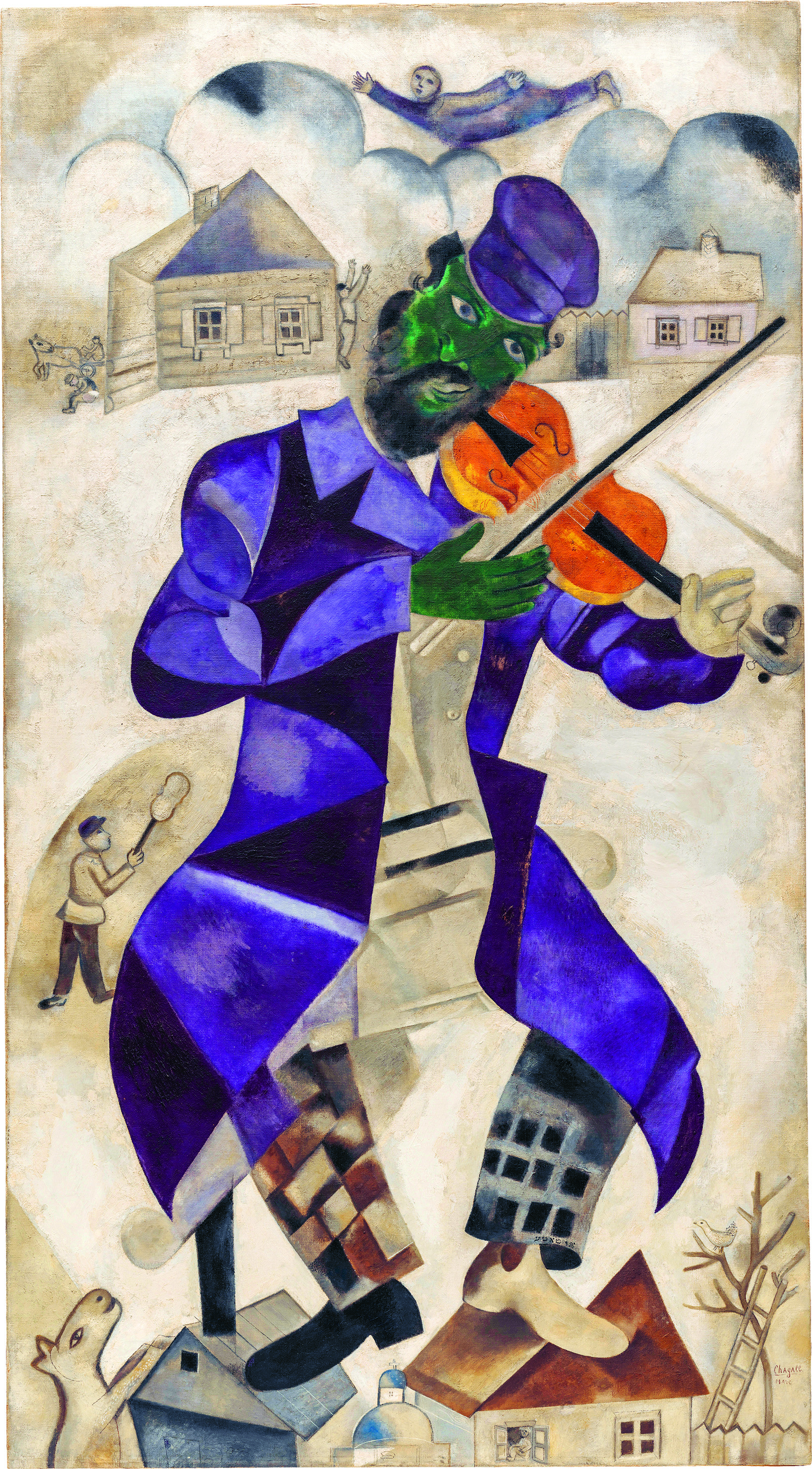 Marc Chagall. Le Violoniste vert, 1923-1924. Solomon R. Guggenheim Museum, Nueva York. New York Solomon R. Guggenheim Founding Collection. Donación © Marc Chagall / VEGAP, Madrid, 2024 © 2024 The Solomon R. Guggenheim Foundation / Art Resource, NY / Scala, Florence