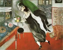 Chagall. El cumpleaños, 1915. The Museum of Modern Art, Nueva York. © Marc Chagall, Vegap, Bilbao 2018