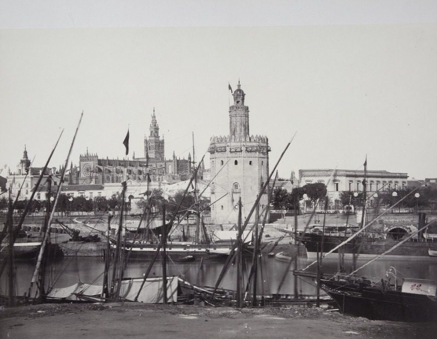 Charles Clifford. Torre del oro (Sevilla), 182. Serie Álbum Monumental de España