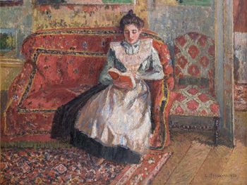 Pissarro. Jeanne Pissarro, called Cocotte, Reading, 1899. Colección de Ann y Gordon Getty