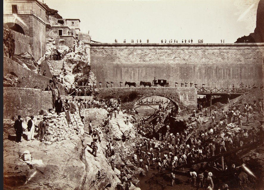 Charles Clifford. Canal de Isabel II. Presa del Pontón de la Oliva, 1856. Museo Universidad de Navarra 