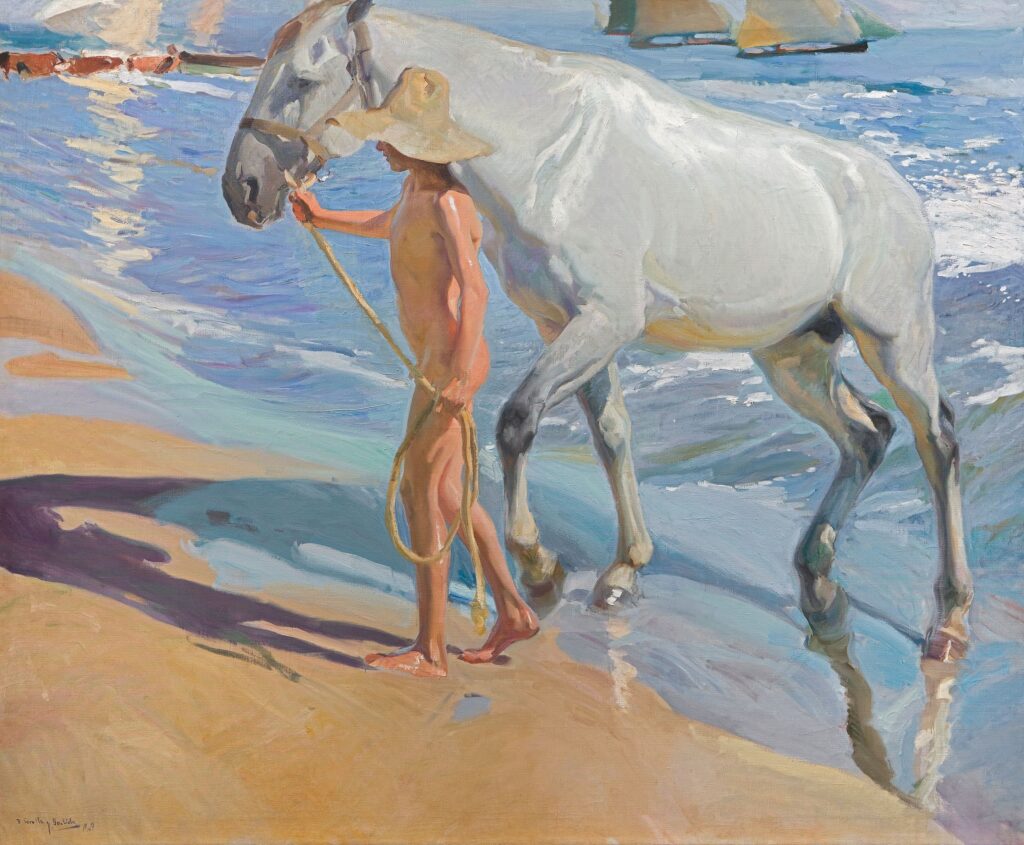 Joaquín Sorolla. El baño del caballo, 1909. Museo Sorolla