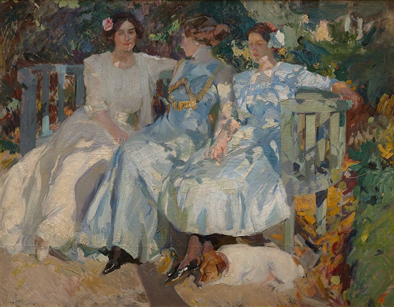Joaquín Sorolla. Mi mujer y mis hijas en el jardín, 1910. Colección Masaveu. Fotografía: Marcos Morilla
