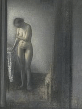 Vilhelm Hammershøi. Standing Female Nude, 1909-10