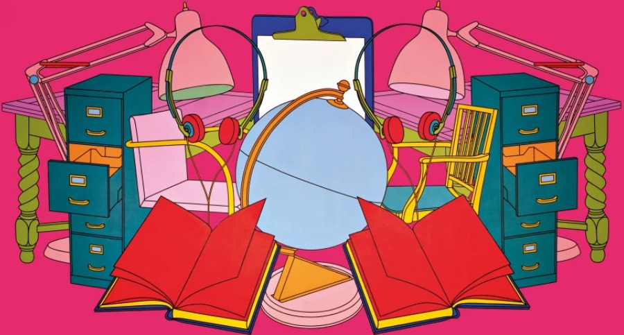 Michael Craig-Martin. Common History: Conference, 1999. Cortesía Gagosian 