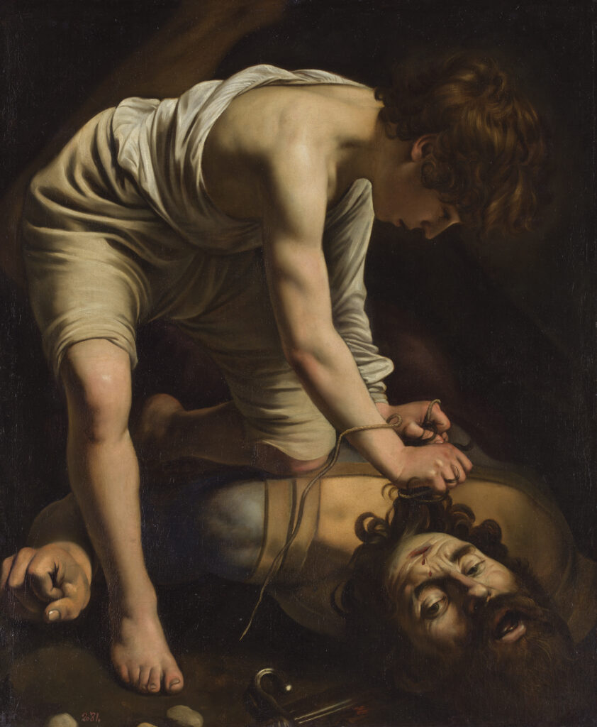 Caravaggio. David vencedor de Goliat (después de la restauración), hacia 1600. Museo Nacional del Prado