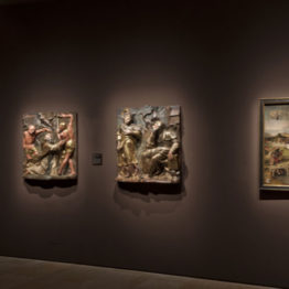Vista de la exposición "El diablo, tal vez. El mundo de los Bruegel" en el Museo Nacional de Escultura