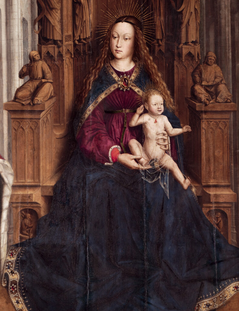 10.Lluís Dalmau. Mare de Déu dels Consellers. Detall, 1443-1445. Museu Nacional d’Art de Catalunya