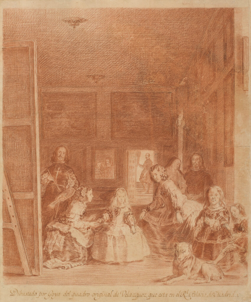 Francisco de Goya. La familia de Felipe IV (dibujo para grabar), 1785-1792. Colección particular, Madrid
