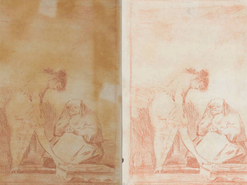 Francisco de Goya. Bien tirada está, Dibujo preparatorio para el Capricho 17, hacia 1797